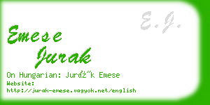 emese jurak business card